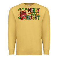 Antique Gold merry and bright Premium Sweatshirt - AdoDesignShop