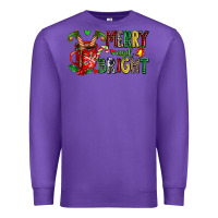 Purple merry and bright Premium Sweatshirt - AdoDesignShop