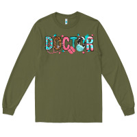 Army Green doctor Long Sleeve Tee - texasbilliewilder