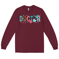 Burgundy doctor Long Sleeve Tee - texasbilliewilder