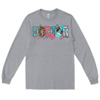 Heather Grey doctor Long Sleeve Tee - texasbilliewilder