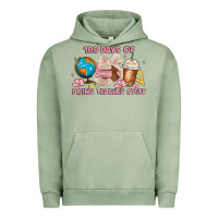 Pigment Oil Green 100 days of doing teacher stuff Urban Hoodie - MaliasSmallBusiness