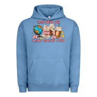 Pigment Pebble Blue 100 days of doing teacher stuff Urban Hoodie - MaliasSmallBusiness