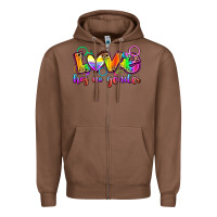 Chestnut love has no gender Zipper Hoodie - Zillion Design Studio