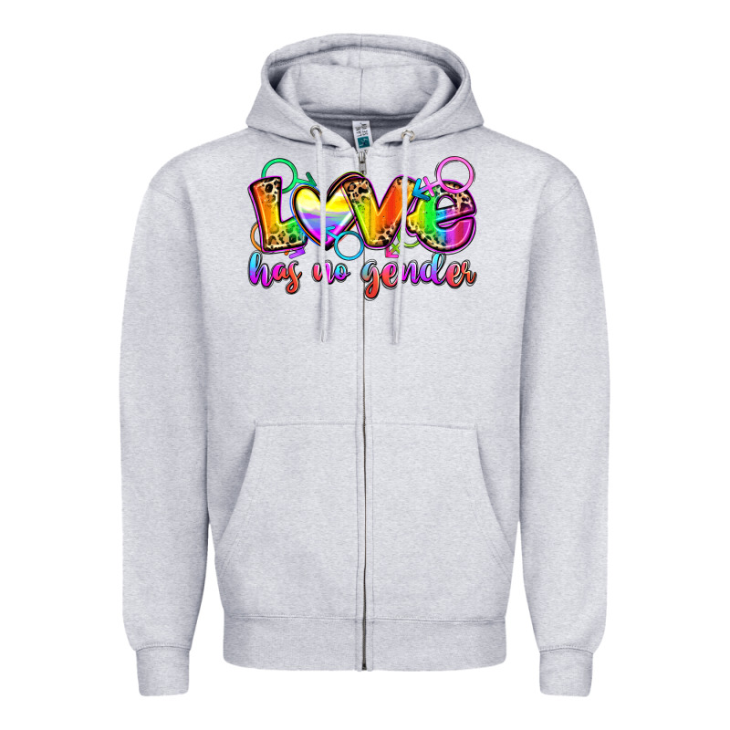 Love Has No Gender Zipper Hoodie by Zillion Design Studio | Teevron