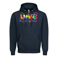 Navy love has no gender Zipper Hoodie - Zillion Design Studio
