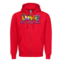 Red love has no gender Zipper Hoodie - Zillion Design Studio