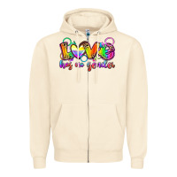 Sandshell love has no gender Zipper Hoodie - Zillion Design Studio