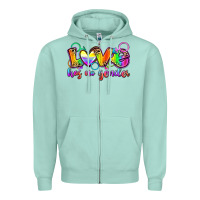 Seafoam love has no gender Zipper Hoodie - Zillion Design Studio