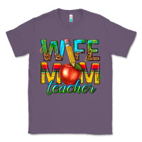 Lavender wife mom teacher Classic Tee - texasbilliewilder