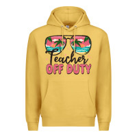 Antique Gold teacher off duty Premium Hoodie - MaliasSmallBusiness