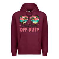 Burgundy teacher off duty Premium Hoodie - MaliasSmallBusiness