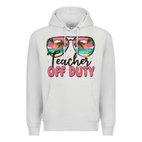 Dove Grey teacher off duty Premium Hoodie - MaliasSmallBusiness