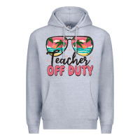 Heather Grey teacher off duty Premium Hoodie - MaliasSmallBusiness