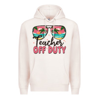 Pale Pink teacher off duty Premium Hoodie - MaliasSmallBusiness