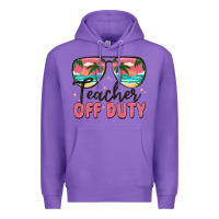 Purple teacher off duty Premium Hoodie - MaliasSmallBusiness