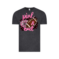 Vintage Black pink out football Vintage Tee - BarkalooDesign