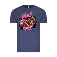 Vintage Denim pink out football Vintage Tee - BarkalooDesign