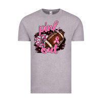 Vintage Zinc pink out football Vintage Tee - BarkalooDesign