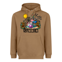 Toasted Coconut hello summer Heavyweight Hoodie - CowhideDigitalArt