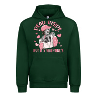 Forest Green dead inside but it's valentine's Urban Hoodie - MaliasSmallBusiness