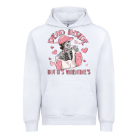 White dead inside but it's valentine's Urban Hoodie - MaliasSmallBusiness
