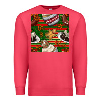 Cardinal christmas cake seamless pattern Premium Sweatshirt - BundleAndBundleShop