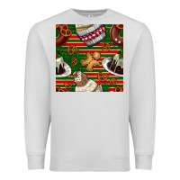 Dove Grey christmas cake seamless pattern Premium Sweatshirt - BundleAndBundleShop