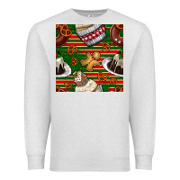 Oatmeal Heather christmas cake seamless pattern Premium Sweatshirt - BundleAndBundleShop