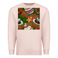 Pale Pink christmas cake seamless pattern Premium Sweatshirt - BundleAndBundleShop