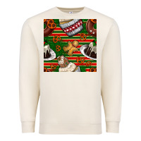 Sandshell christmas cake seamless pattern Premium Sweatshirt - BundleAndBundleShop