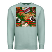 Seafoam christmas cake seamless pattern Premium Sweatshirt - BundleAndBundleShop