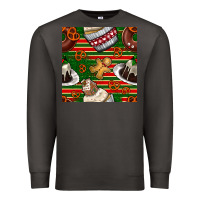 Smoke christmas cake seamless pattern Premium Sweatshirt - BundleAndBundleShop