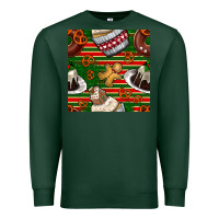 Sports Green christmas cake seamless pattern Premium Sweatshirt - BundleAndBundleShop