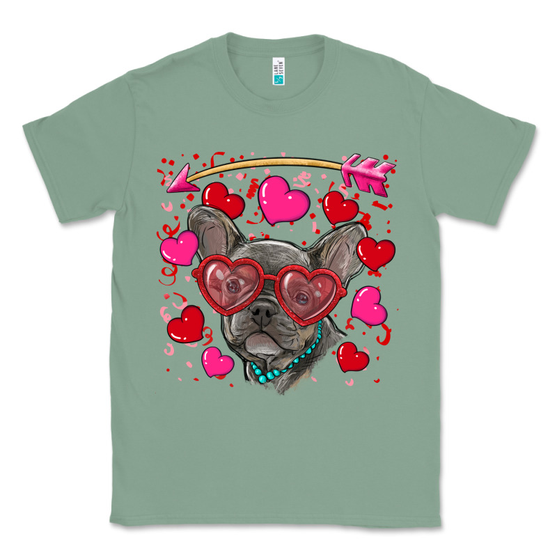 Valentine's Day French Bulldog Puppy Classic Tee by RanaPortraitStore | Teevron