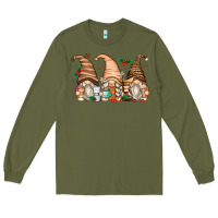 Army Green coffee gnomes Long Sleeve Tee - Zillion Design Studio