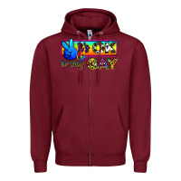 Burgundy it's ok to say gay Zipper Hoodie - Zillion Design Studio
