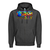 Charcoal Heather it's ok to say gay Zipper Hoodie - Zillion Design Studio