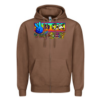Chestnut it's ok to say gay Zipper Hoodie - Zillion Design Studio