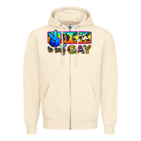 Sandshell it's ok to say gay Zipper Hoodie - Zillion Design Studio