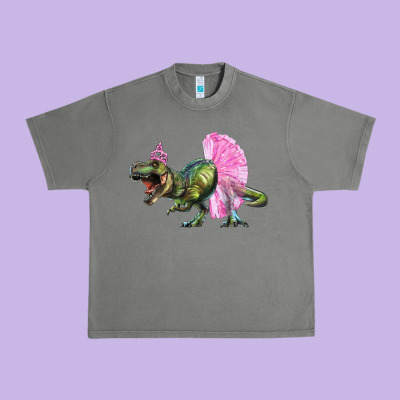 Balerina T Rex Dinosaur With Tutu Urban Heavy Tee Designed By Artiststas