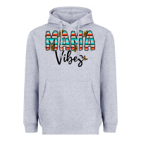 Heather Grey mama vibes Heavyweight Hoodie - CowhideDigitalArt