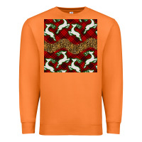 Carrot christmas deer and plaid seamless pattern Premium Sweatshirt - BundleAndBundleShop