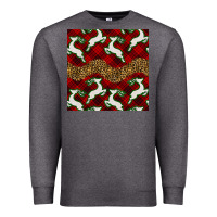Charcoal Heather christmas deer and plaid seamless pattern Premium Sweatshirt - BundleAndBundleShop