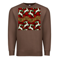 Chestnut christmas deer and plaid seamless pattern Premium Sweatshirt - BundleAndBundleShop