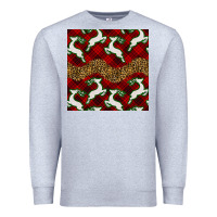 Heather Grey christmas deer and plaid seamless pattern Premium Sweatshirt - BundleAndBundleShop