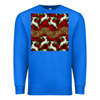 True Royal christmas deer and plaid seamless pattern Premium Sweatshirt - BundleAndBundleShop