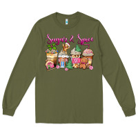 Army Green sugar and spice pink gingerbread coffee cups Long Sleeve Tee - Zillion Design Studio