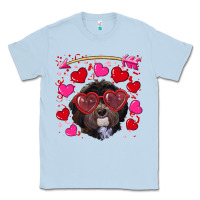 Dusty Blue valentine's day havanese dog Classic Tee - RanaPortraitStore