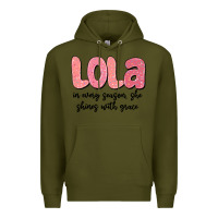 Army Green lola in every season, she shines with grace Premium Hoodie - MaliasSmallBusiness